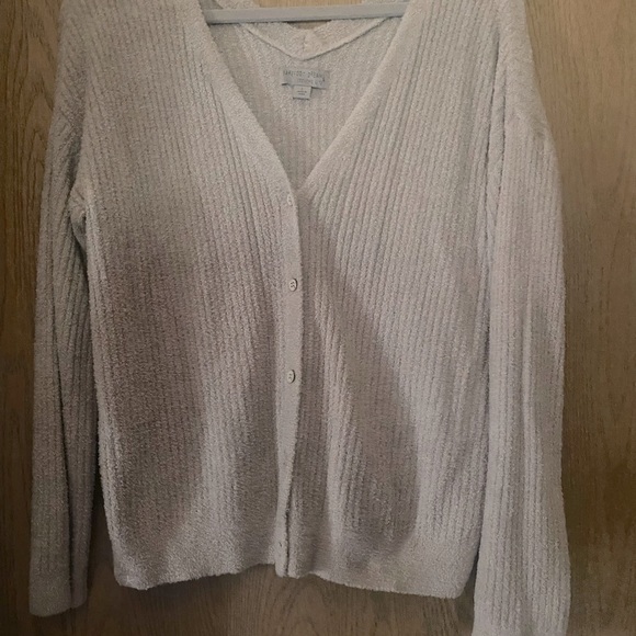 Barefoot Dreams Cozychic Lite Ribbed V-Neck Button Down Cardigan/Sweater - Picture 6 of 11